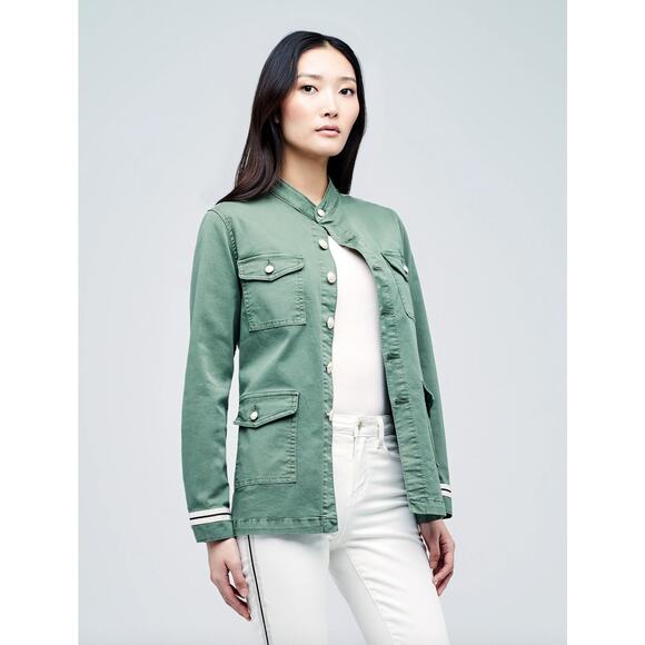 L'AGENCE Women's Elaina Utility Jacket Military Green - Picture 1 of 13
